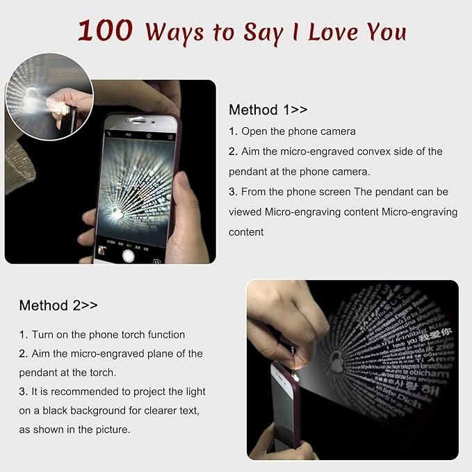 I Love You In 100 Languages Luxury Adjustable Ring Unisex