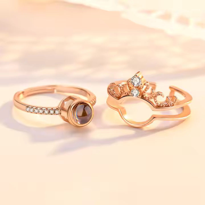 I Love You In 100 Languages Luxury Adjustable Ring Unisex