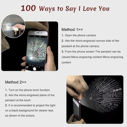 I Love You In 100 Languages Luxury Adjustable Ring Unisex